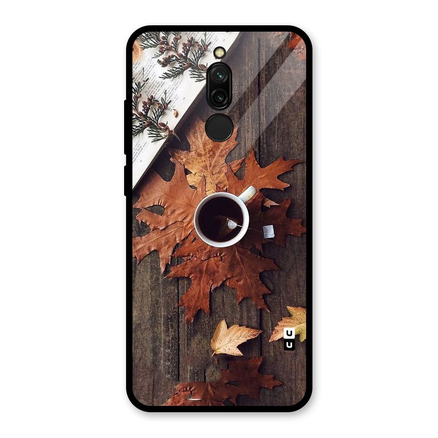 Fall Leaf Coffee Glass Back Case for Redmi 8