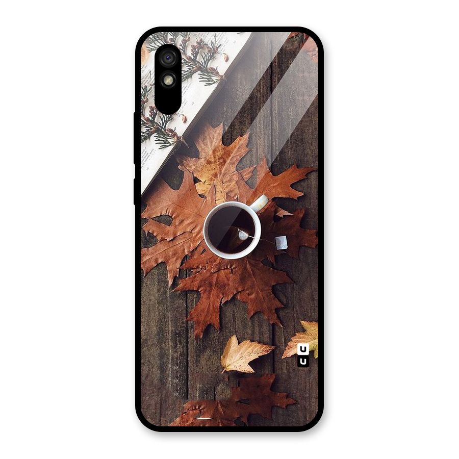 Fall Leaf Coffee Glass Back Case for Redmi 9A