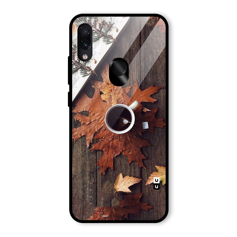 Fall Leaf Coffee Glass Back Case for Redmi Note 7 Pro
