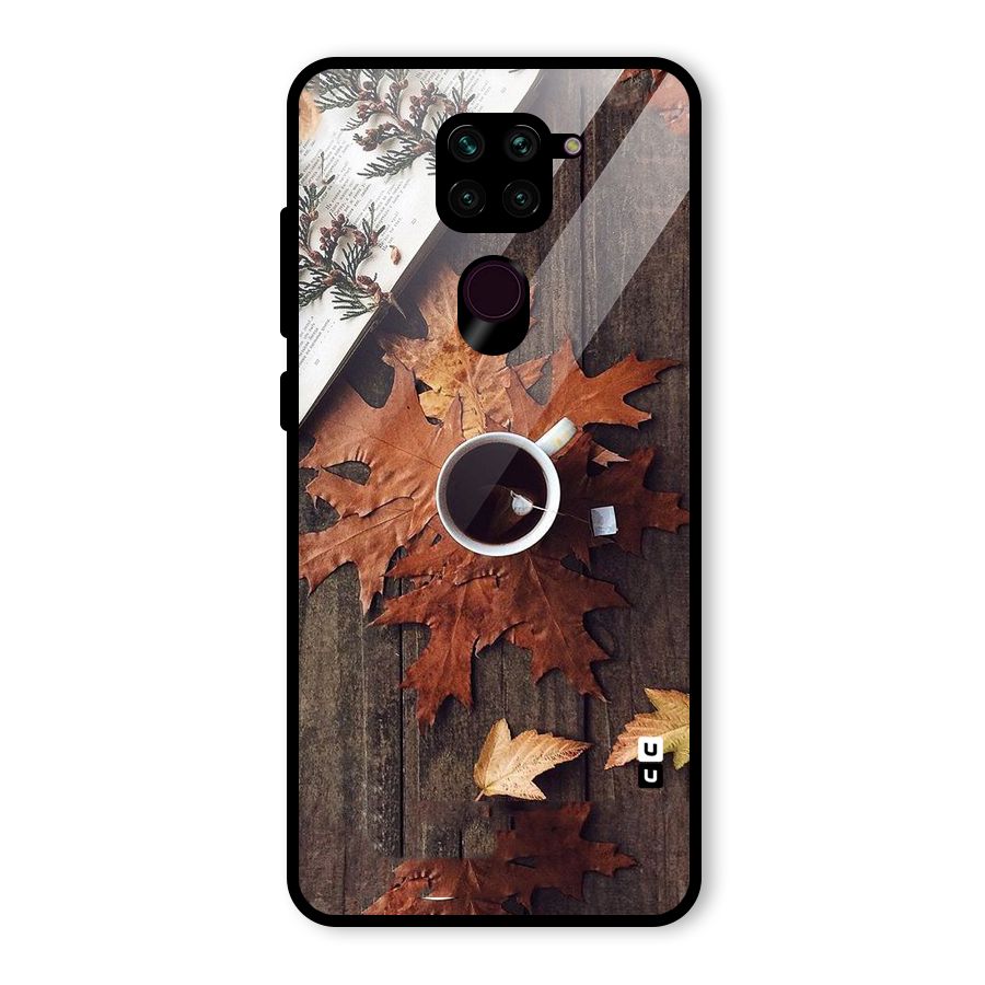 Fall Leaf Coffee Glass Back Case for Redmi Note 9