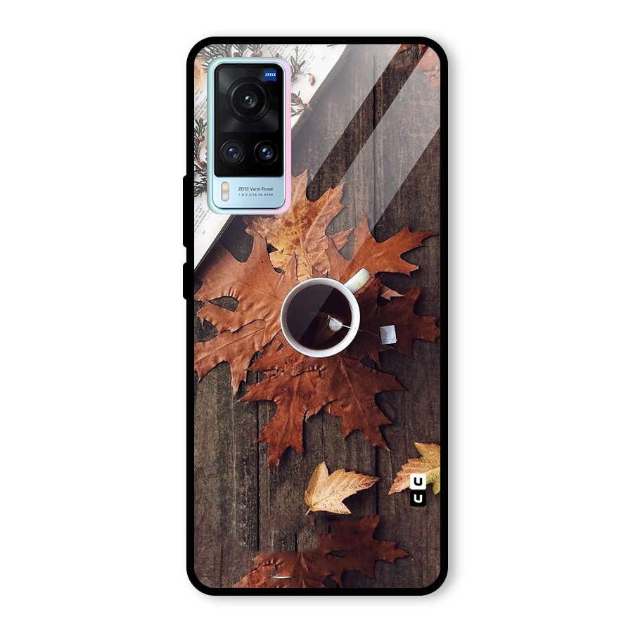 Fall Leaf Coffee Glass Back Case for Vivo X60
