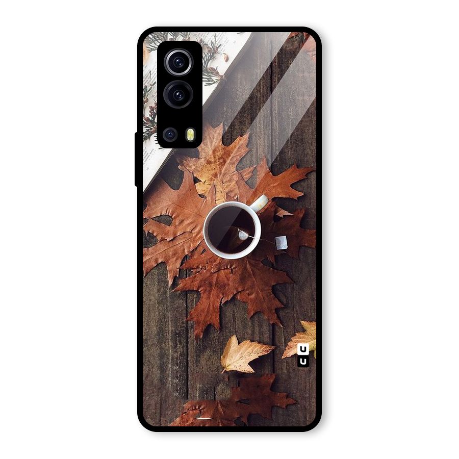 Fall Leaf Coffee Glass Back Case for Vivo iQOO Z3