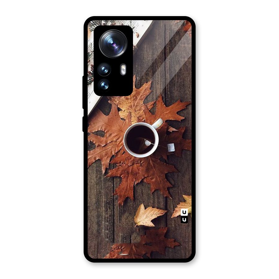 Fall Leaf Coffee Glass Back Case for Xiaomi 12 Pro