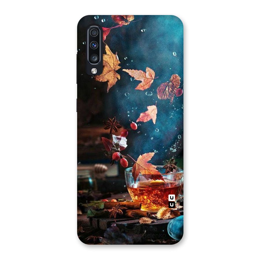 Falling Leaves Tea Back Case for Galaxy A70