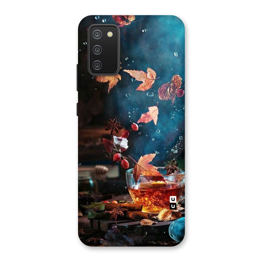 Falling Leaves Tea Back Case for Galaxy M02s