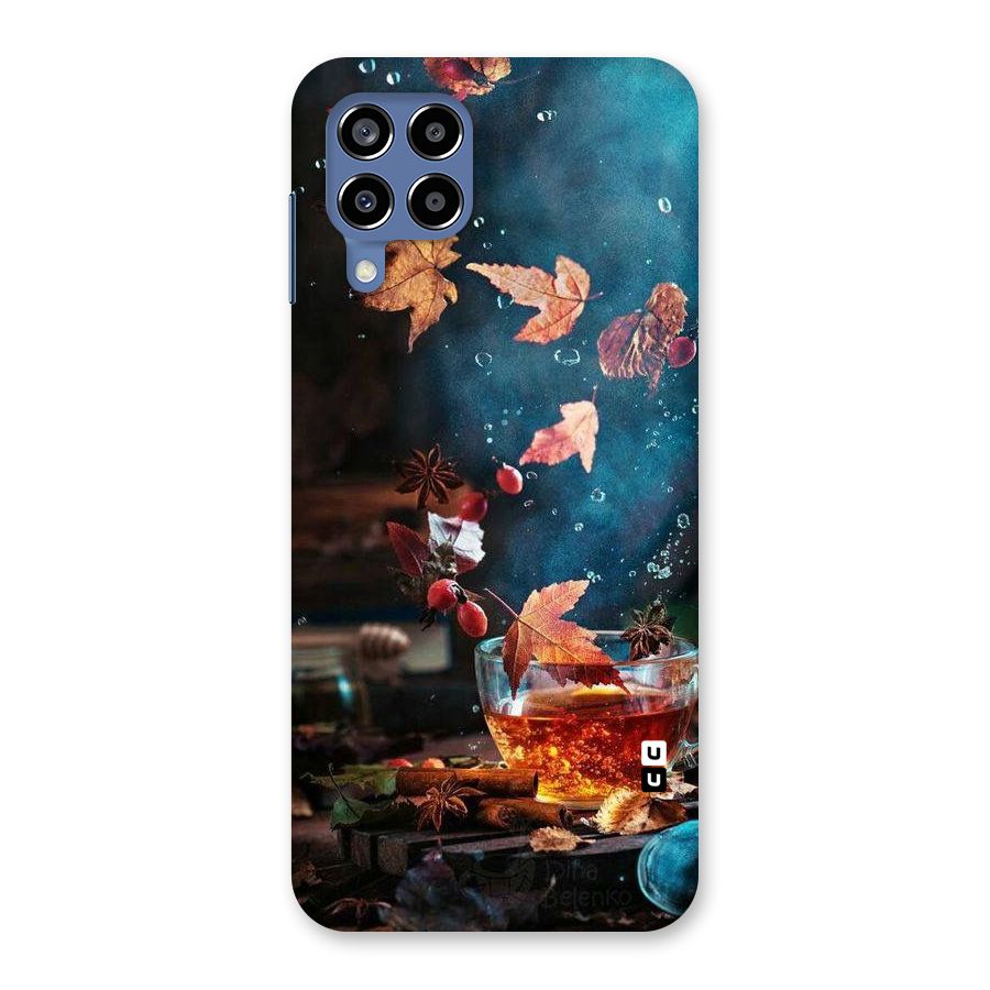 Falling Leaves Tea Back Case for Galaxy M53 5G