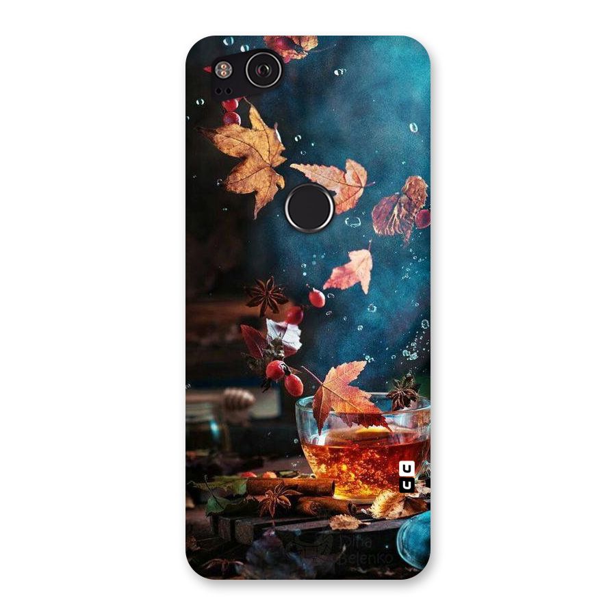 Falling Leaves Tea Back Case for Google Pixel 2