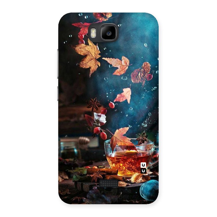 Falling Leaves Tea Back Case for Honor Bee