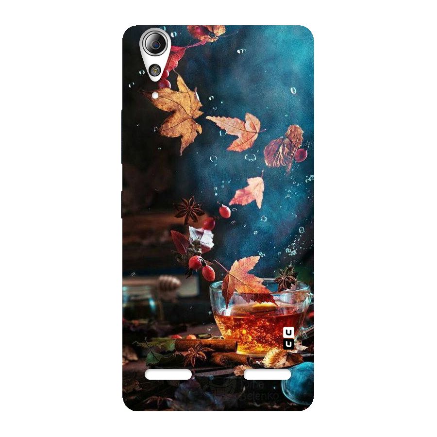 Falling Leaves Tea Back Case for Lenovo A6000
