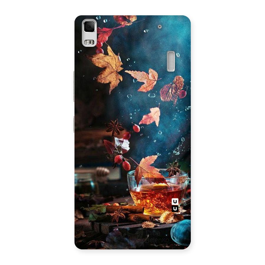 Falling Leaves Tea Back Case for Lenovo K3 Note