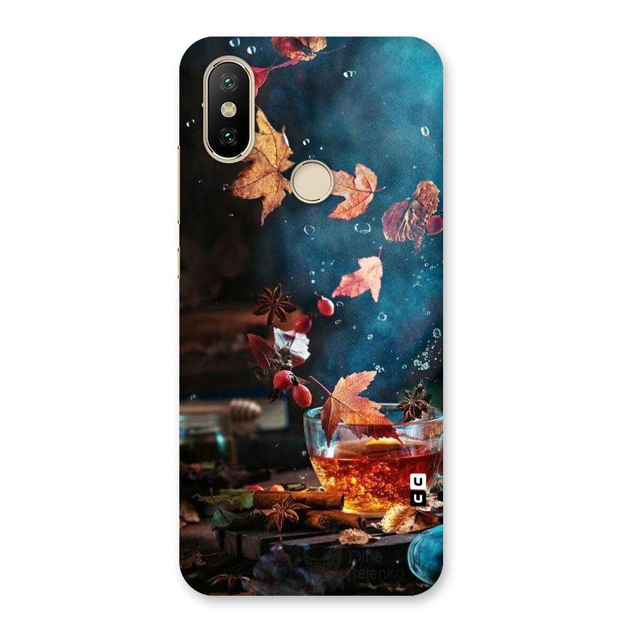 Falling Leaves Tea Back Case for Mi A2