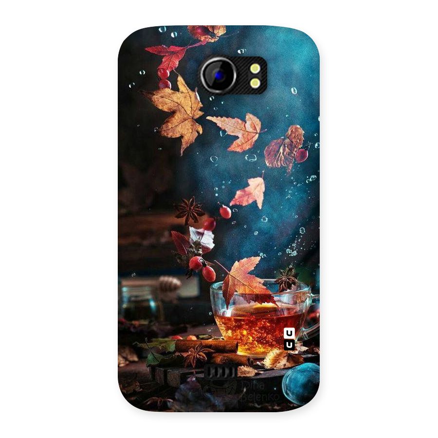 Falling Leaves Tea Back Case for Micromax Canvas 2 A110