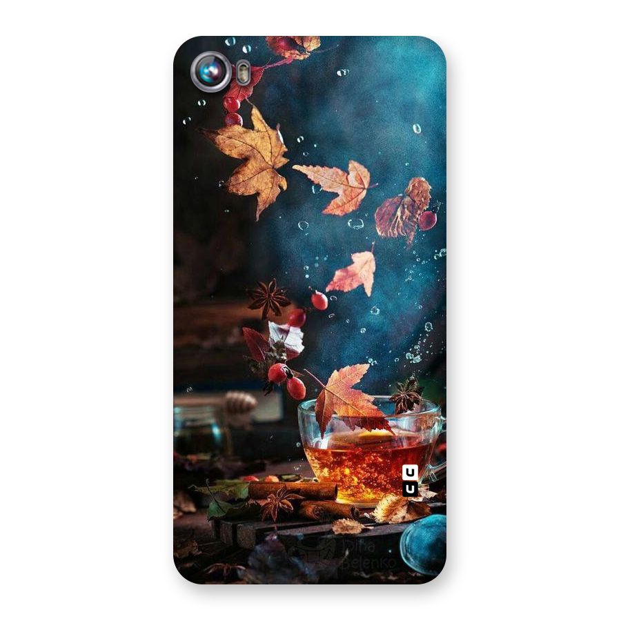Falling Leaves Tea Back Case for Micromax Canvas Fire 4 A107