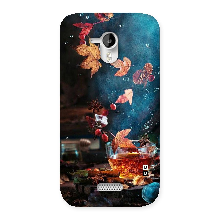 Falling Leaves Tea Back Case for Micromax Canvas HD A116