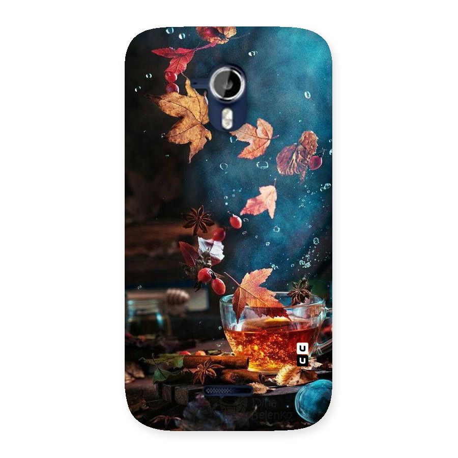 Falling Leaves Tea Back Case for Micromax Canvas Magnus A117