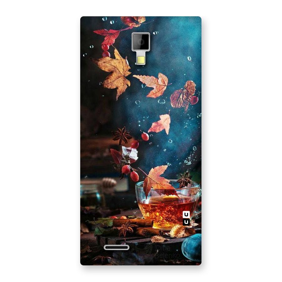Falling Leaves Tea Back Case for Micromax Canvas Xpress A99