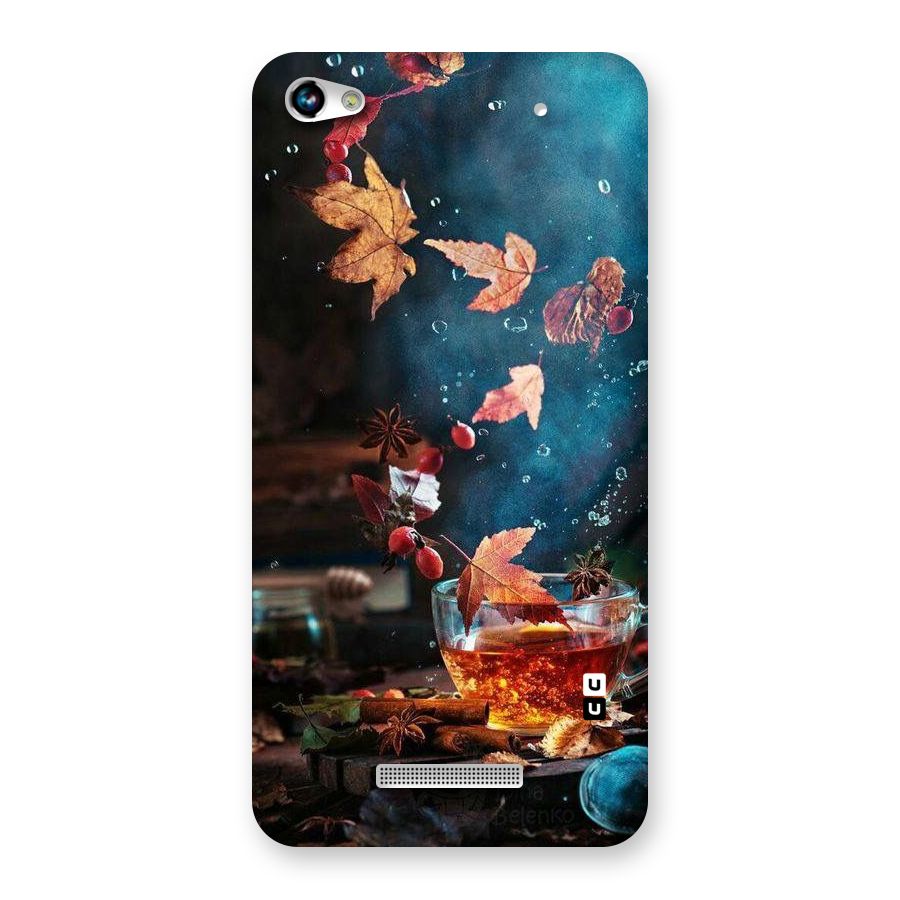 Falling Leaves Tea Back Case for Micromax Hue 2