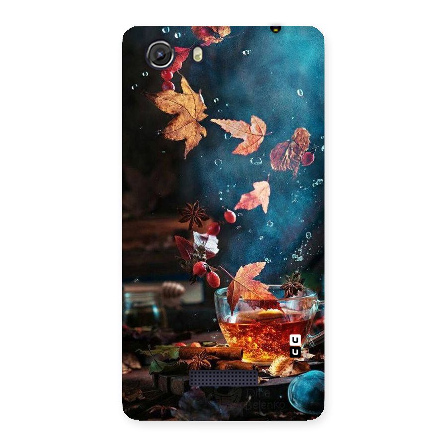 Falling Leaves Tea Back Case for Micromax Unite 3