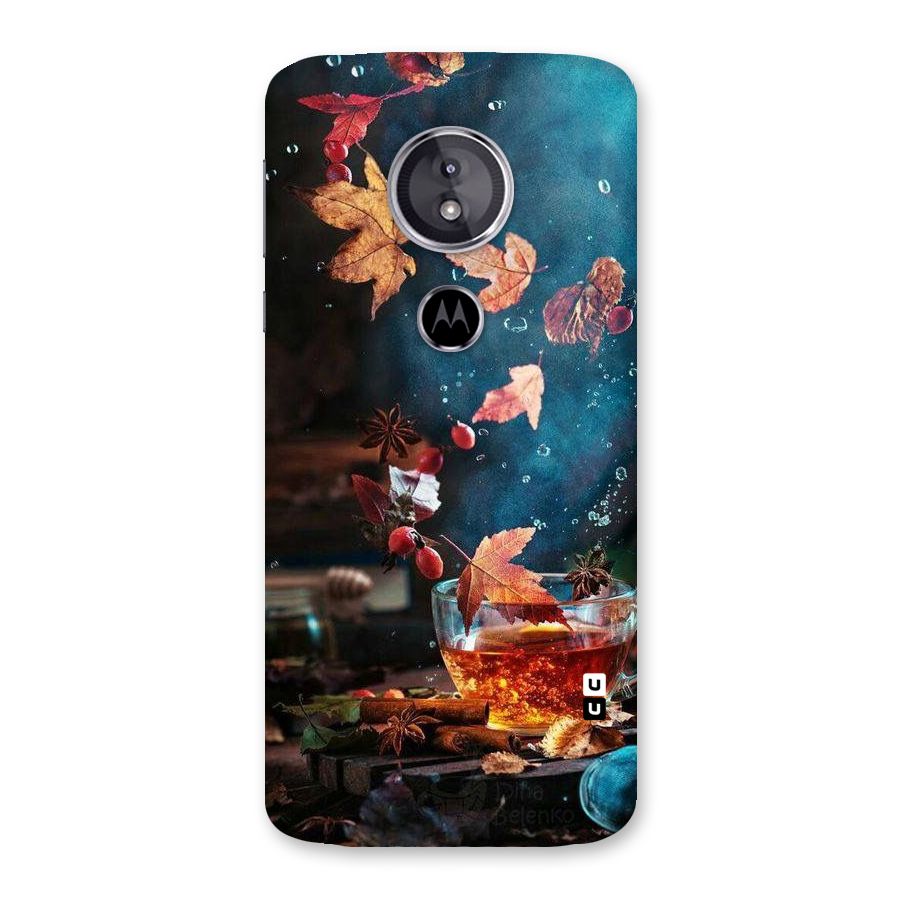 Falling Leaves Tea Back Case for Moto E5
