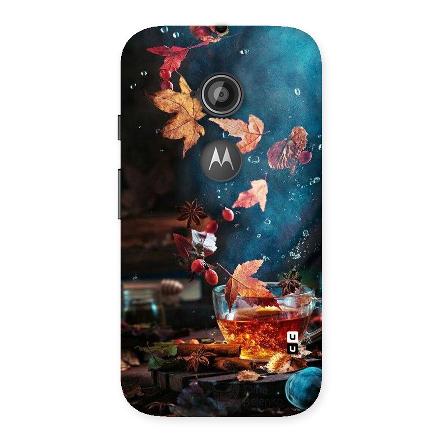 Falling Leaves Tea Back Case for Moto E 2nd Gen