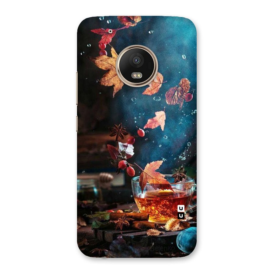 Falling Leaves Tea Back Case for Moto G5 Plus