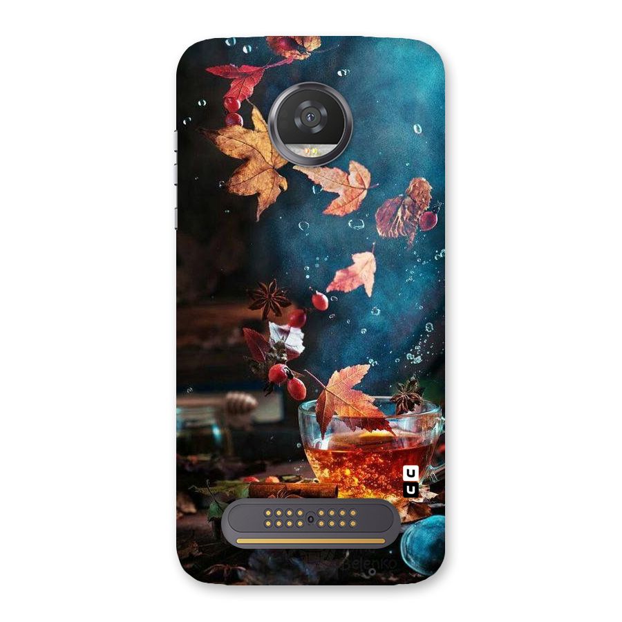 Falling Leaves Tea Back Case for Moto Z2 Play