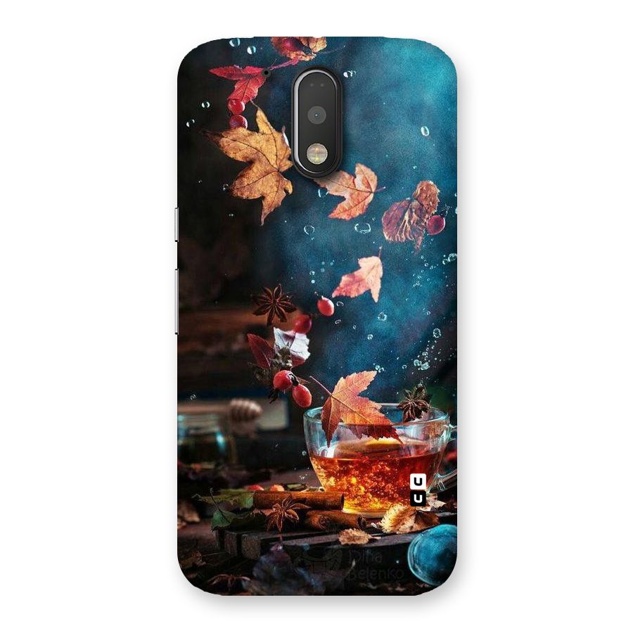 Falling Leaves Tea Back Case for Motorola Moto G4 Plus