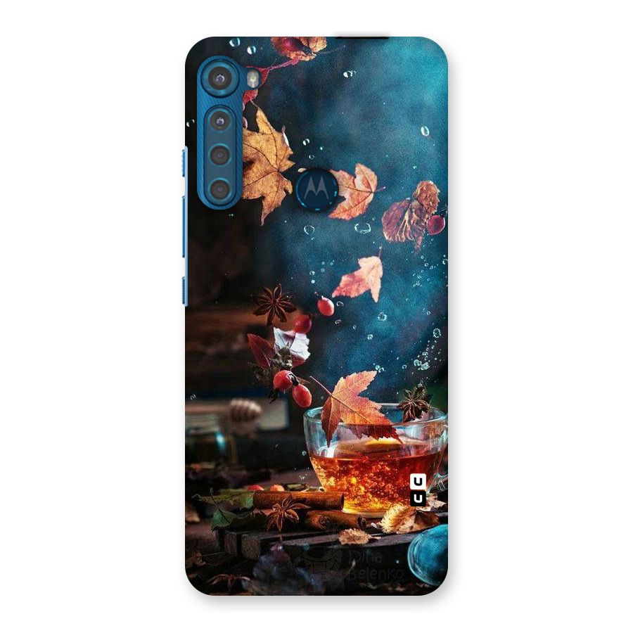 Falling Leaves Tea Back Case for Motorola One Fusion Plus
