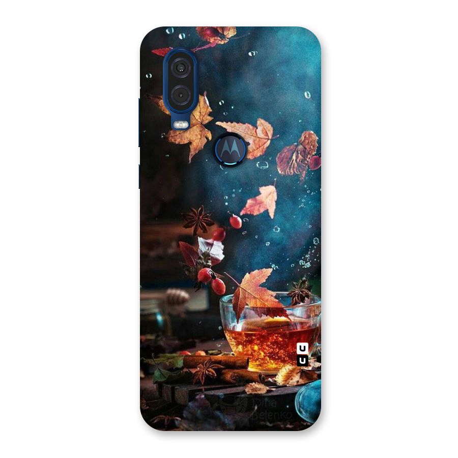 Falling Leaves Tea Back Case for Motorola One Vision