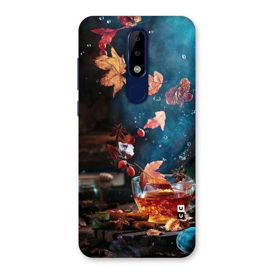 Falling Leaves Tea Back Case for Nokia 5.1 Plus