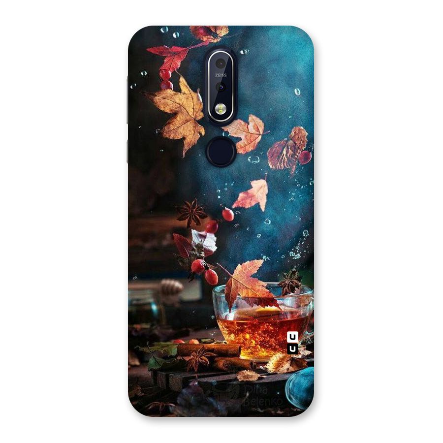 Falling Leaves Tea Back Case for Nokia 7.1