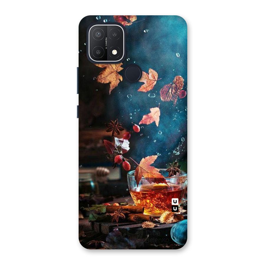 Falling Leaves Tea Back Case for Oppo A15