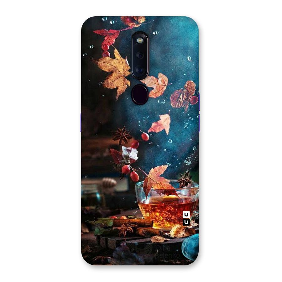 Falling Leaves Tea Back Case for Oppo F11 Pro