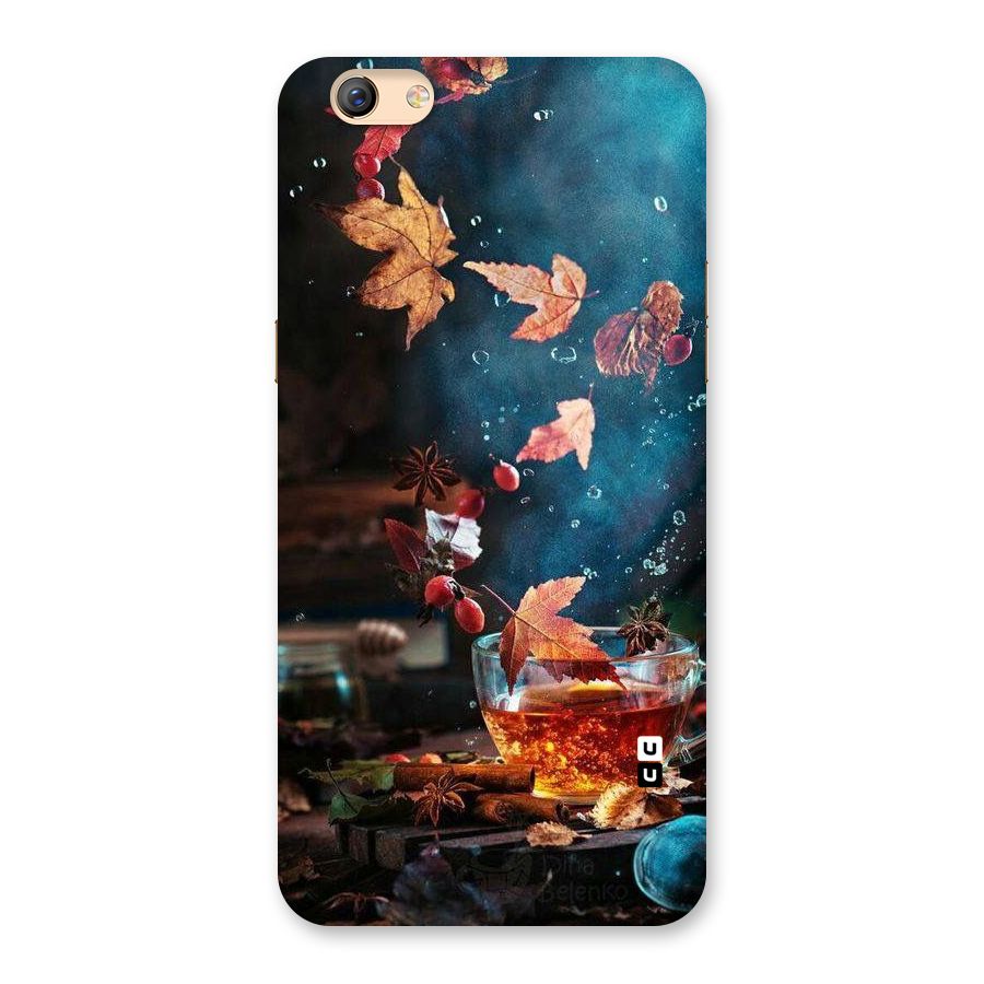 Falling Leaves Tea Back Case for Oppo F3 Plus