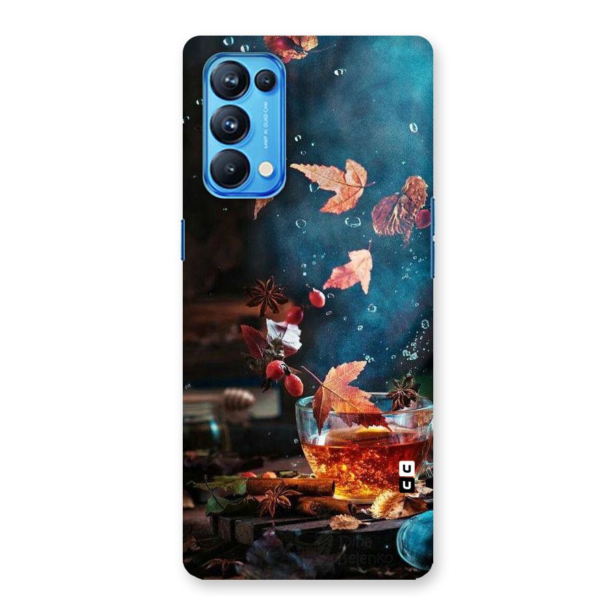 Falling Leaves Tea Back Case for Oppo Reno5 Pro 5G