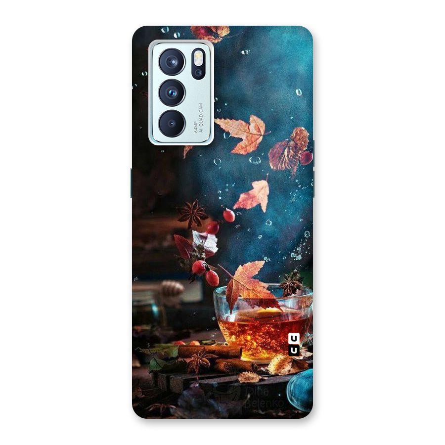 Falling Leaves Tea Back Case for Oppo Reno6 Pro 5G