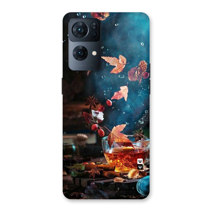 Falling Leaves Tea Back Case for Oppo Reno7 Pro 5G