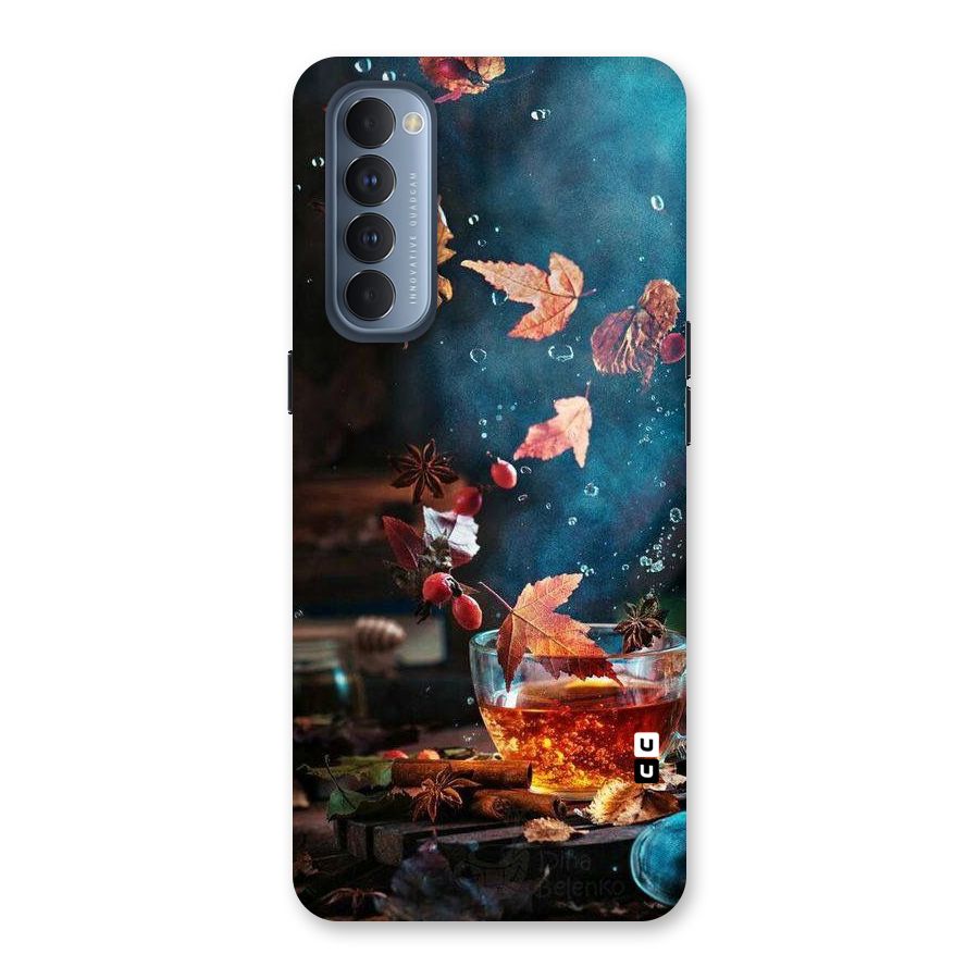 Falling Leaves Tea Back Case for Reno4 Pro