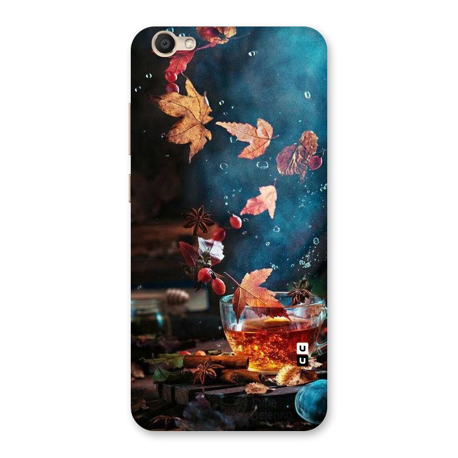 Falling Leaves Tea Back Case for Vivo V5