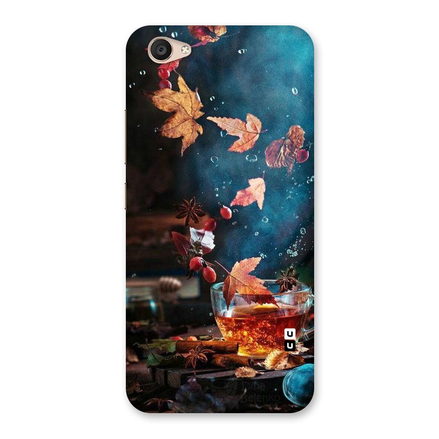 Falling Leaves Tea Back Case for Vivo V5 Plus