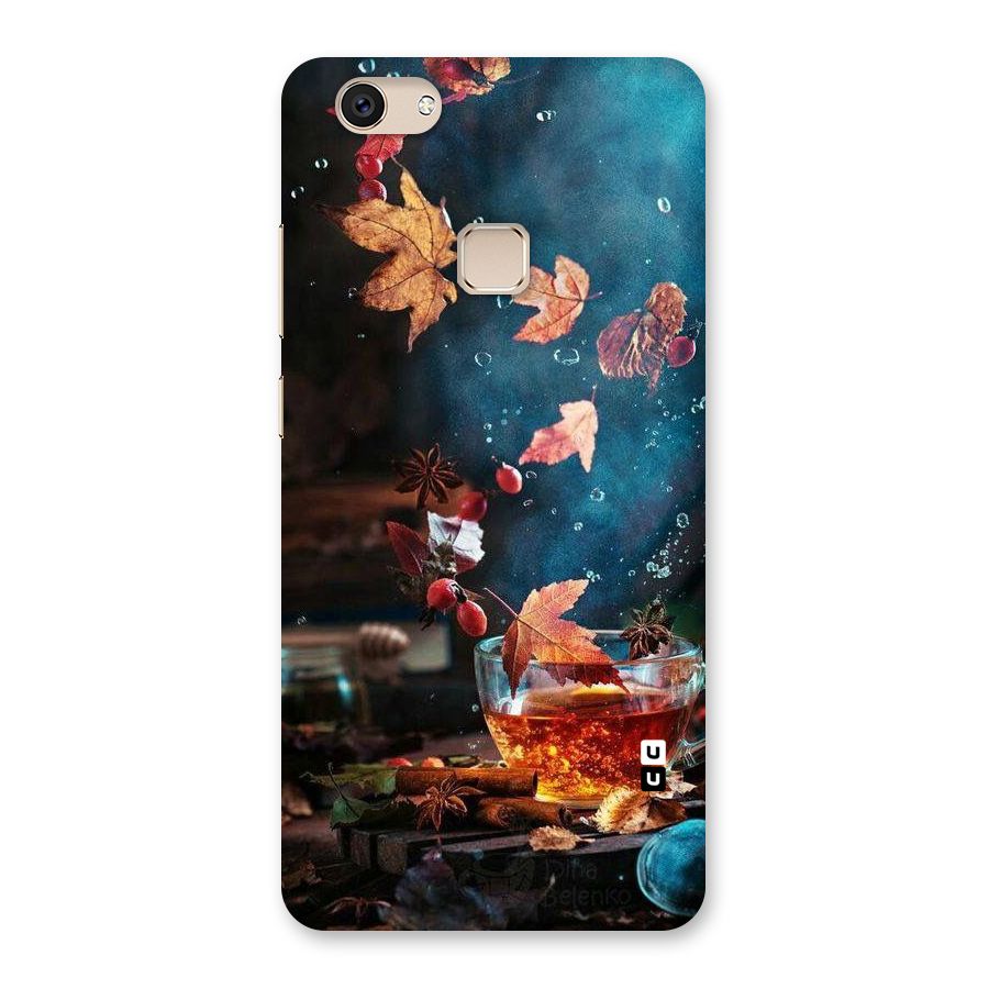 Falling Leaves Tea Back Case for Vivo V7
