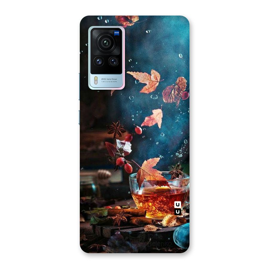 Falling Leaves Tea Back Case for Vivo X60 Pro