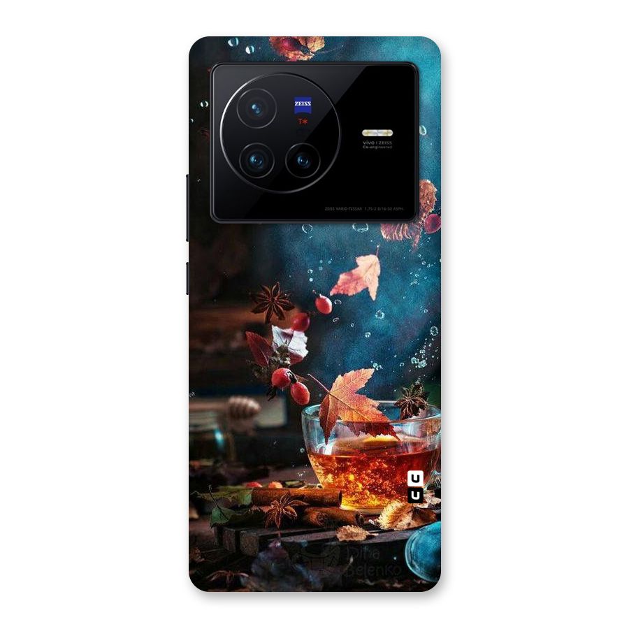 Falling Leaves Tea Back Case for Vivo X80
