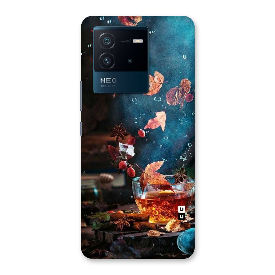 Falling Leaves Tea Back Case for Vivo iQOO Neo 6 5G