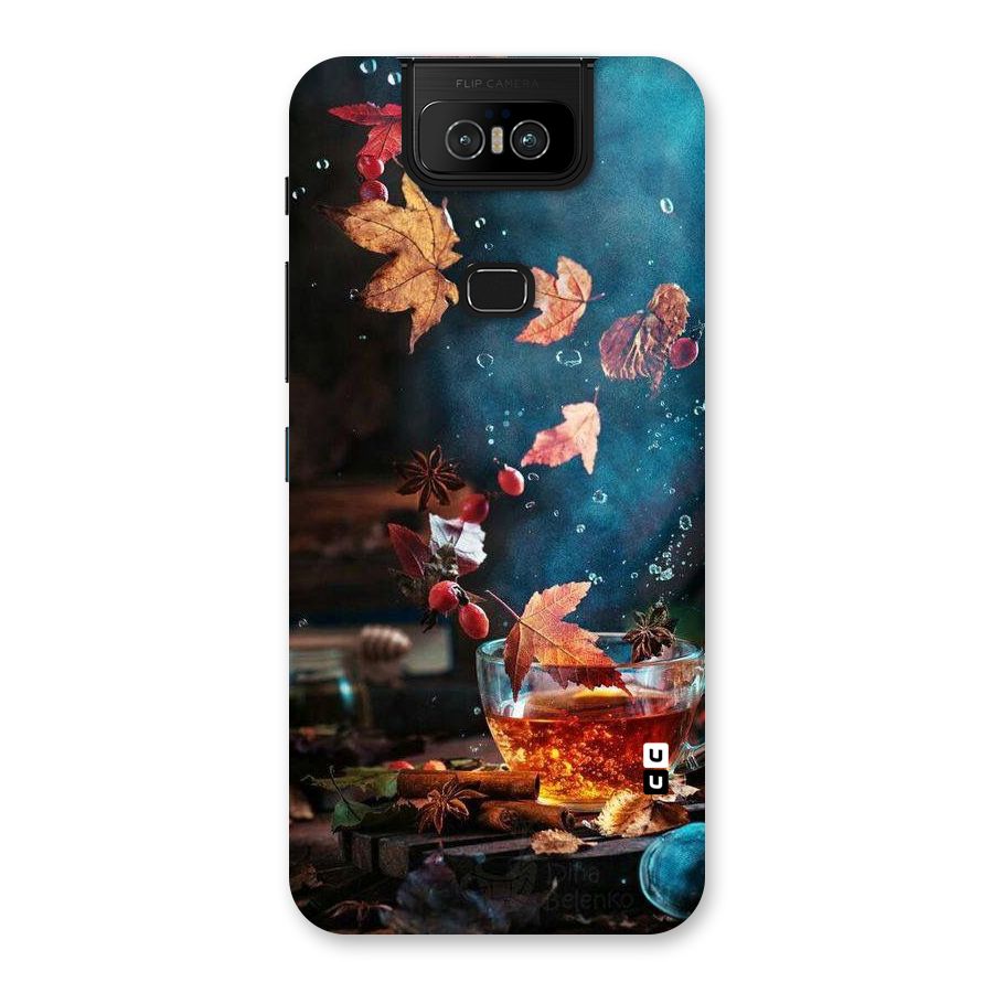 Falling Leaves Tea Back Case for Zenfone 6z