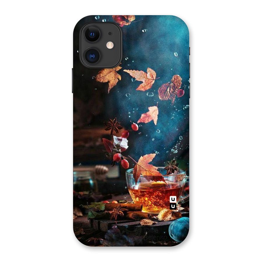 Falling Leaves Tea Back Case for iPhone 11