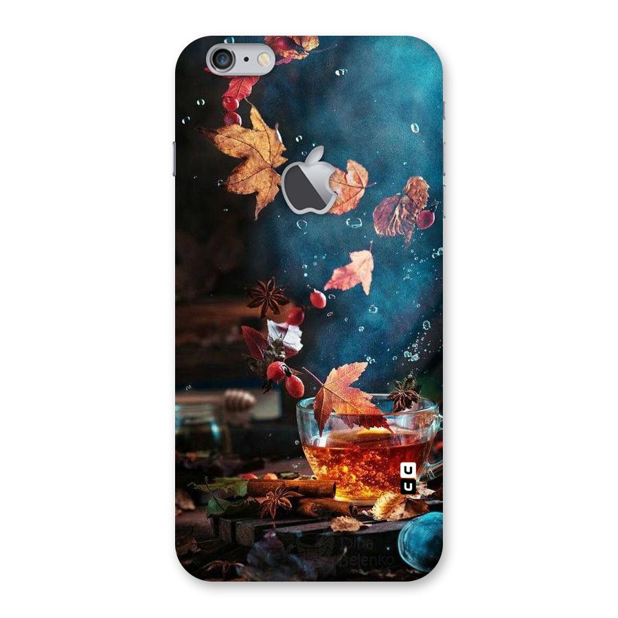 Falling Leaves Tea Back Case for iPhone 6 Plus 6S Plus Logo Cut
