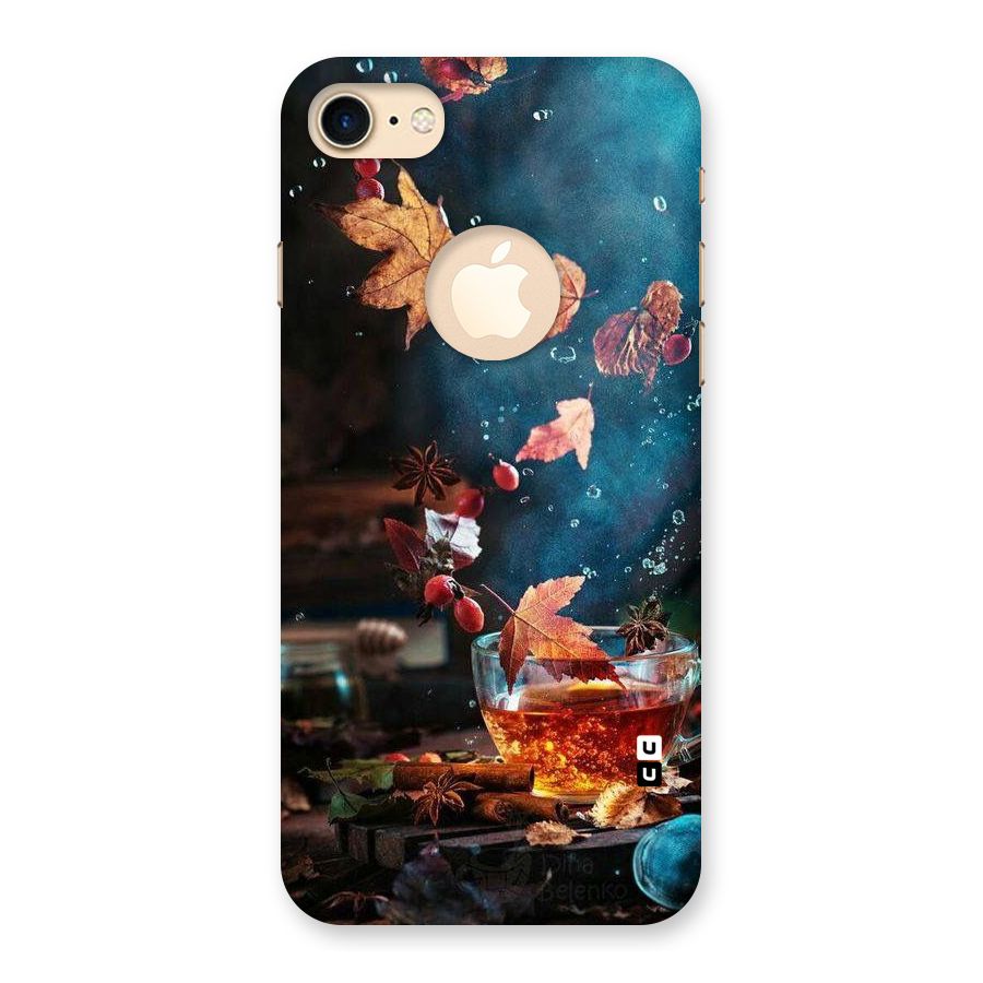 Falling Leaves Tea Back Case for iPhone 7 Logo Cut