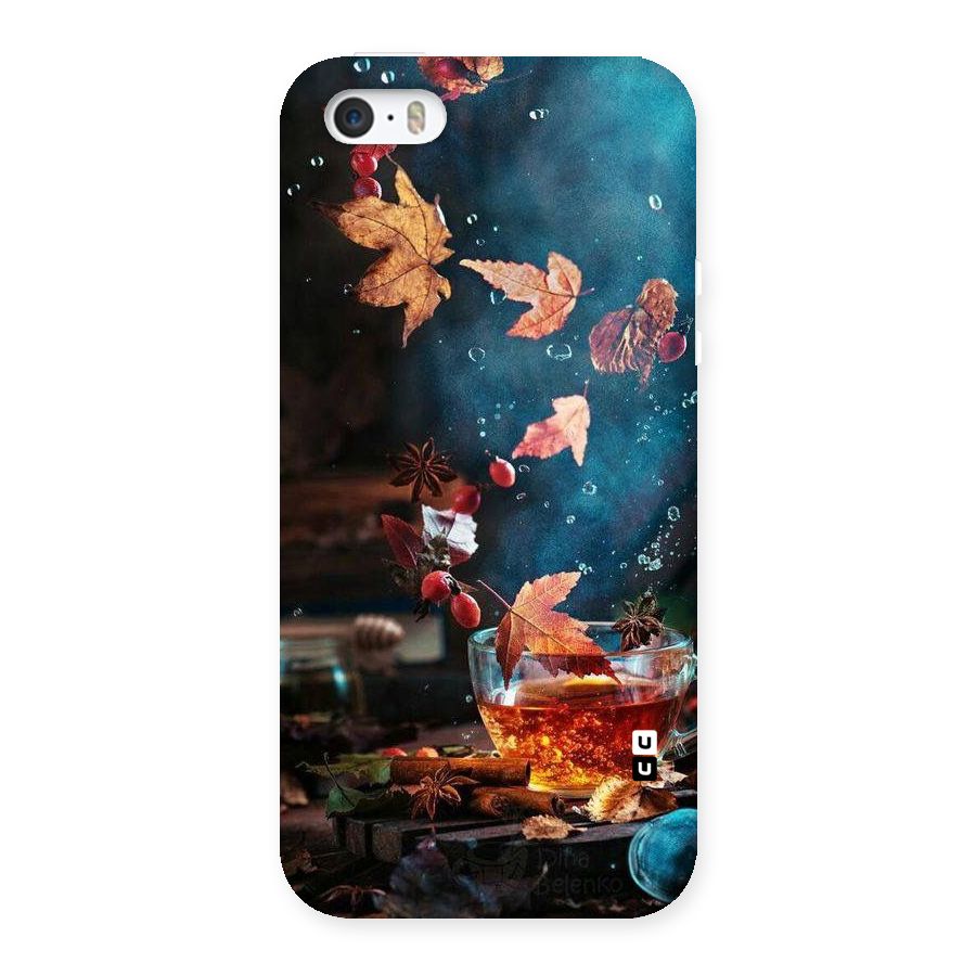 Falling Leaves Tea Back Case for iPhone SE