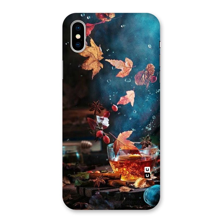 Falling Leaves Tea Back Case for iPhone XS